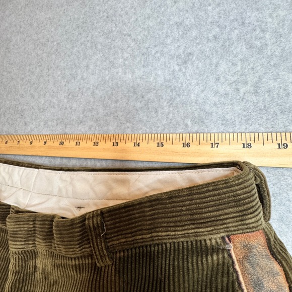 Corduroy Hunting Pants Leather Trim Upland Trousers Grandpacore Vintage Orvis 36 - Picture 9 of 9